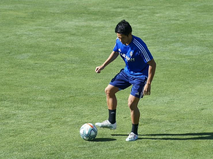 Shinji Kagawa durante el entrenamiento de este martes.