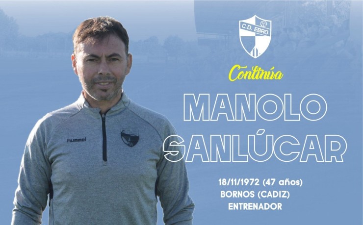 Manolo Sanlúcar seguirá al frente del CD Ebro.