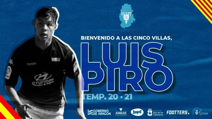 Luis Piro, nuevo jugador de la SD Ejea
