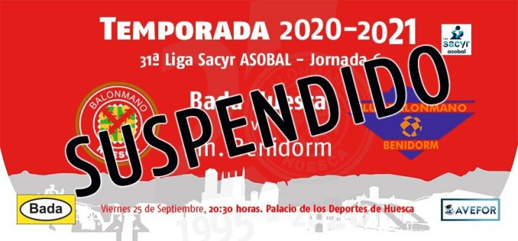 El encuentro entre Benidorm y Bada Huesca se suspende