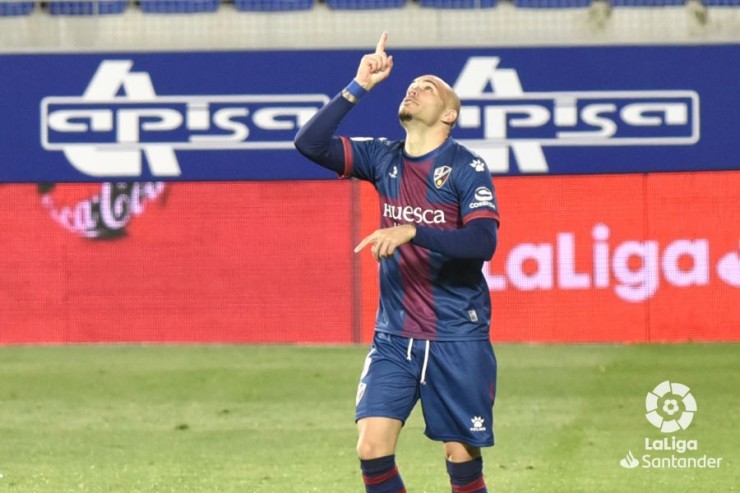 Sandro celebra el 2-2. Imagen: LaLiga
