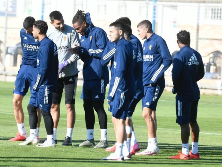 Imagen de un entrenamiento del Real Zaragoza