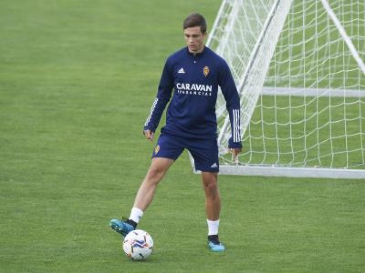 Andrés Borge, en un entrenamiento. Imagen: Real Zaragoza.