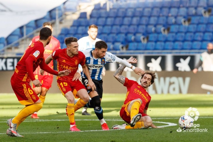 Lance del Espanyol-Real Zaragoza de la primera vuelta. Imagen: LaLiga.