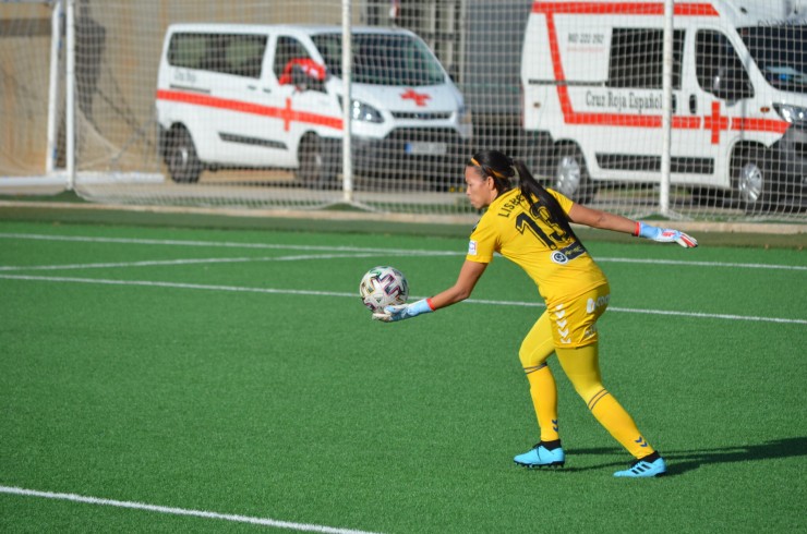 Lisbeth Castro, durante un partido. Imagen: Zaragoza CFF.