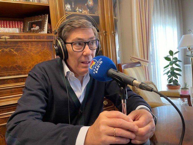 Arturo Aliaga durante la entrevista en Aragón Radio