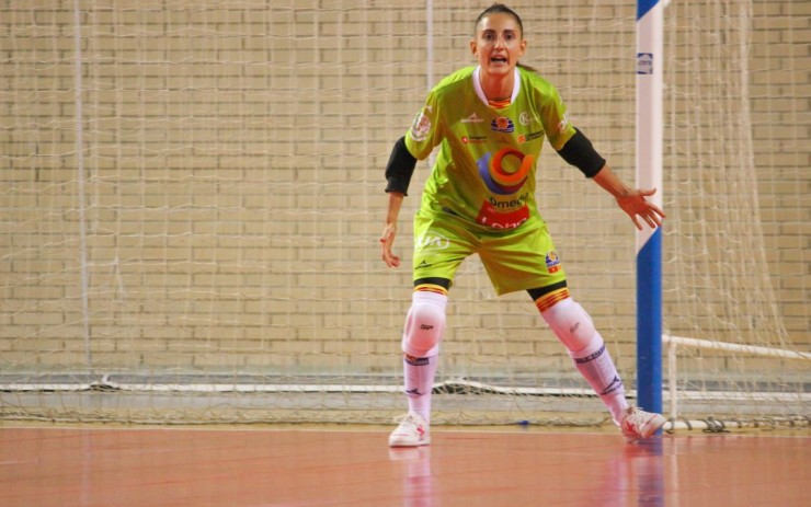 Ana Etayo, en un partido con el Sala Zaragoza esta temporada.