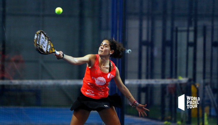 Ángela Caro, durante un partido del Alicante Open. Foto: WPT