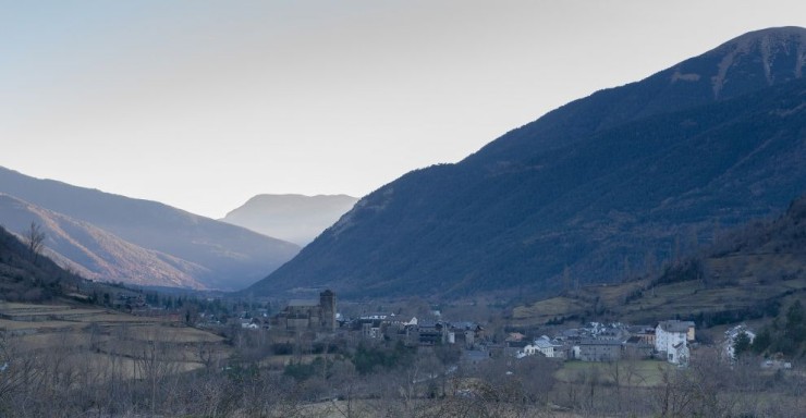Vista general de Broto (Huesca).