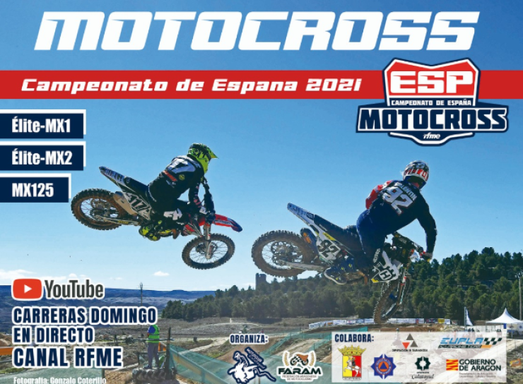 Cartel del Campeonato de España de MotoCross.