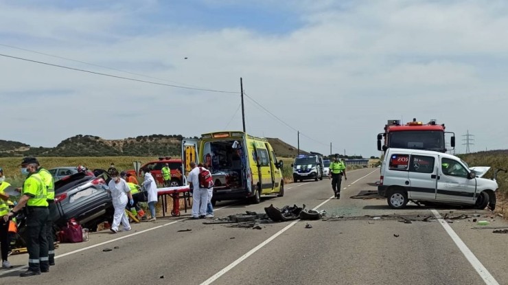 El accidente se ha producido en la carretera A-132.
