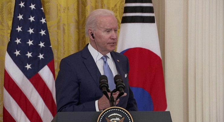 Joe Biden durante su comparecencia en la Casa Blanca.