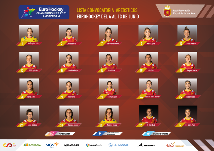Convocatoria de la selección española femenina de hockey para el Europeo.