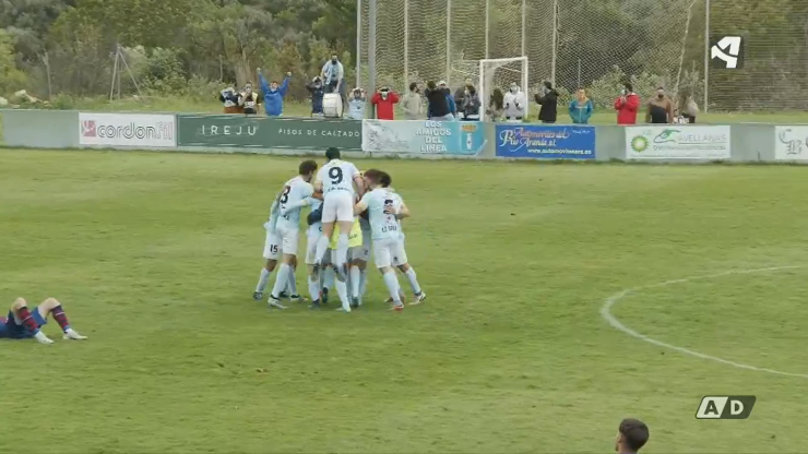 Celebración de un gol del CD Brea. Imagen: Aragón Deporte.