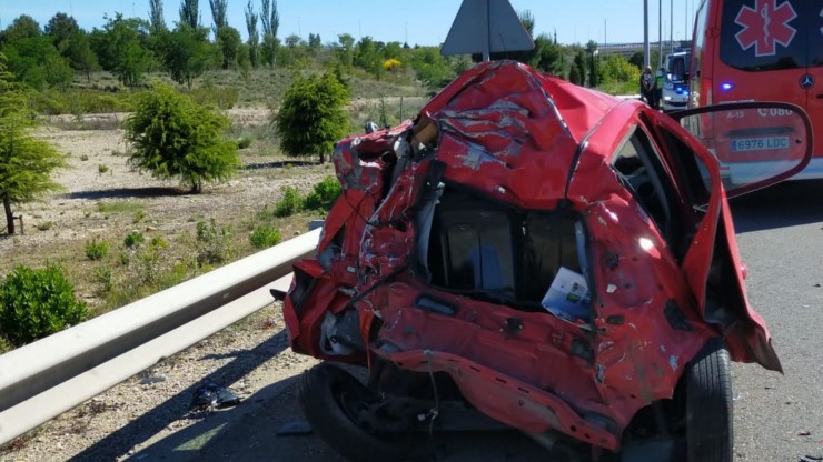 Accidente de tráfico en la Z-40 (Zaragoza).
