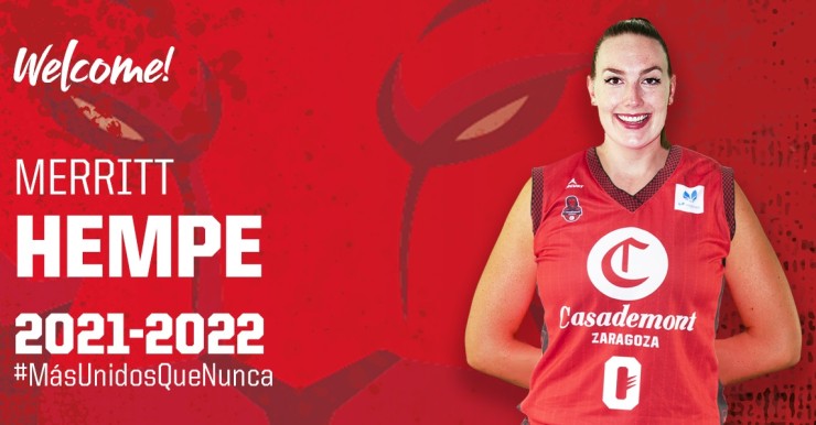 Merritt Hempe regresa a Zaragoza para jugar en el Casademont femenino.