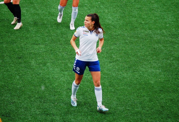 Nora, durante un partido. Imagen: Zaragoza CFF.