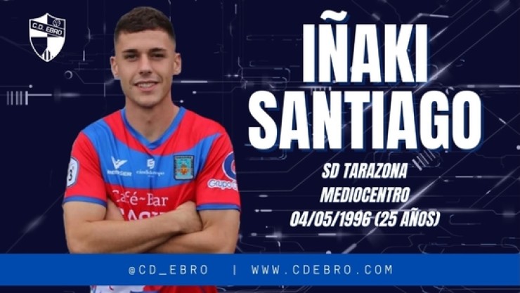 Iñaki Santiago llega al CD Ebro procedente de la SD Tarazonza.