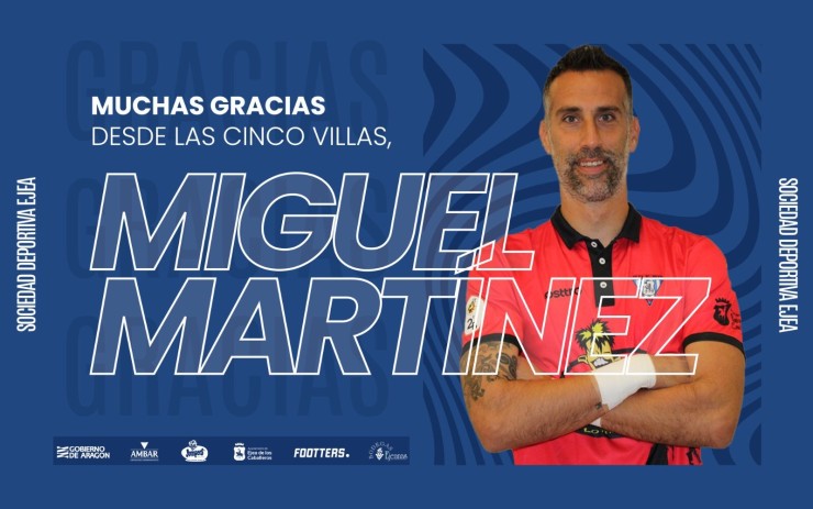 Miguel Martínez no continuará en la SD Ejea la próxima temporada.