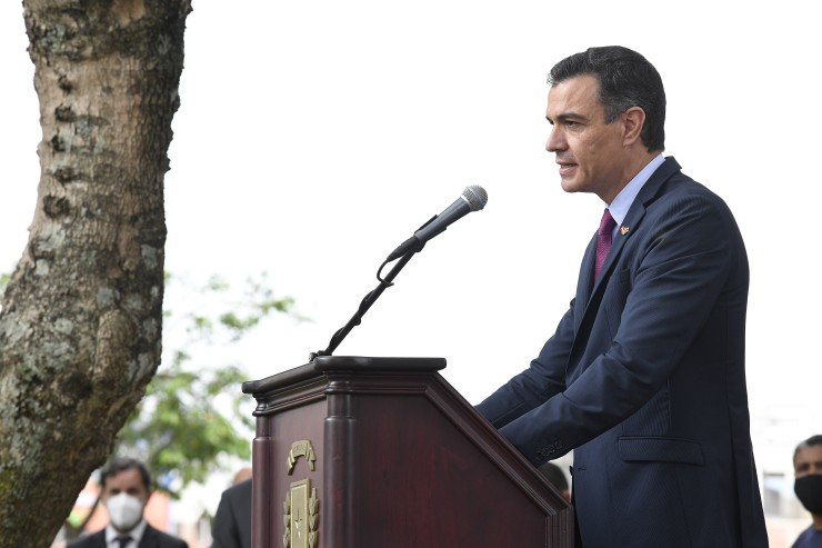 Pedro Sánchez, durante una intervención.