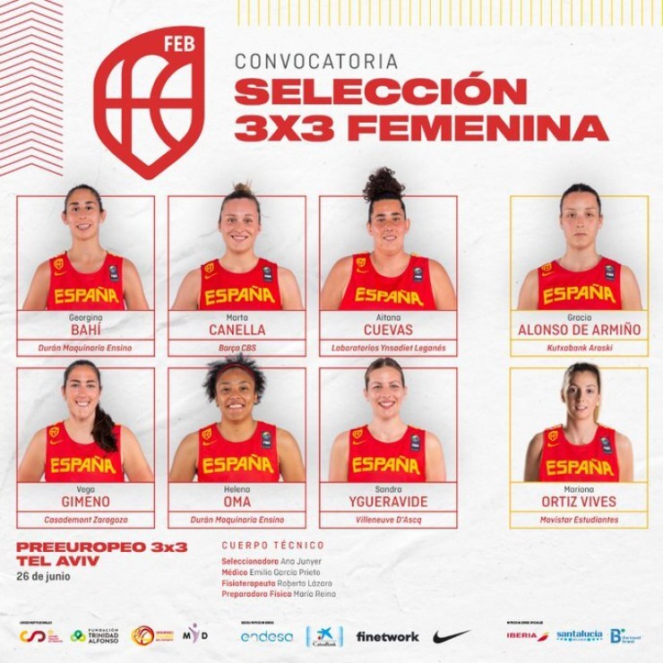 Imagen de la selección española de basket 3x3.
