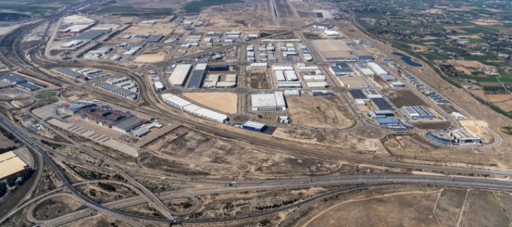 Imagen aérea de la parcela que ha adquirido Panattoni (Gobierno de Aragón).