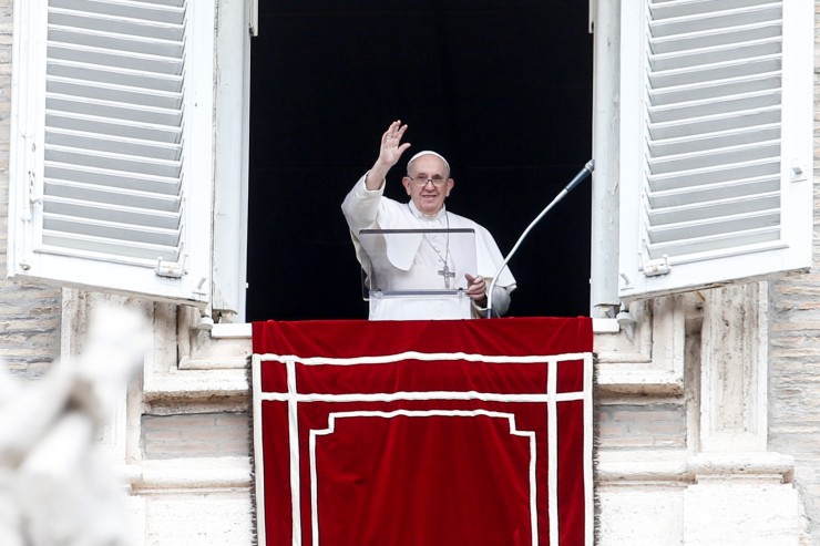 El papa Francisco este domingo en El Vaticano.