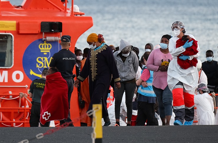 Imagen de archivo de un rescate de inmigrantes en las costas españolas.