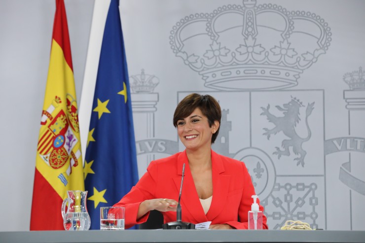 La ministra Portavoz, Isabel Rodríguez, durante la rueda de prensa posterior al Consejo de Ministros. (EP)