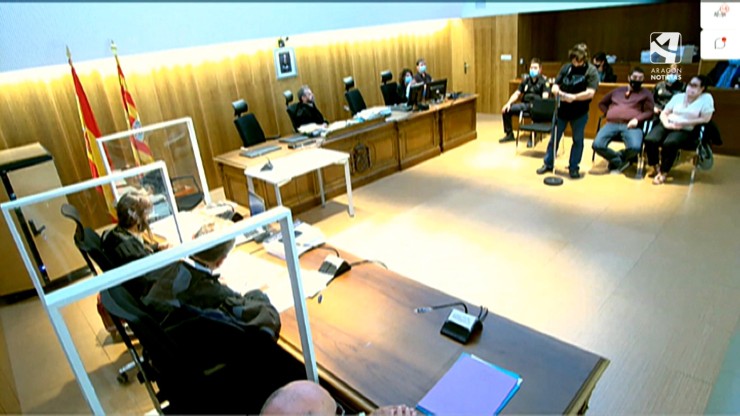 Imagen de una de las sesiones del juicio en la Audiencia de Huesca.