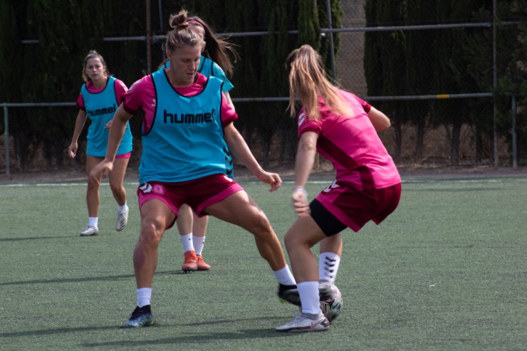 Annelie Leitner, en un entrenamiento. Imagen: Zaragoza CFF.