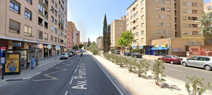 Avenida Puerta Sancho en el barrio de La Almozara, en Zaragoza (Google maps).)