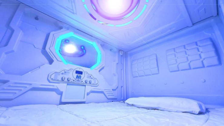 Así es el interior de las cápsulas del Oxygen Hostel.