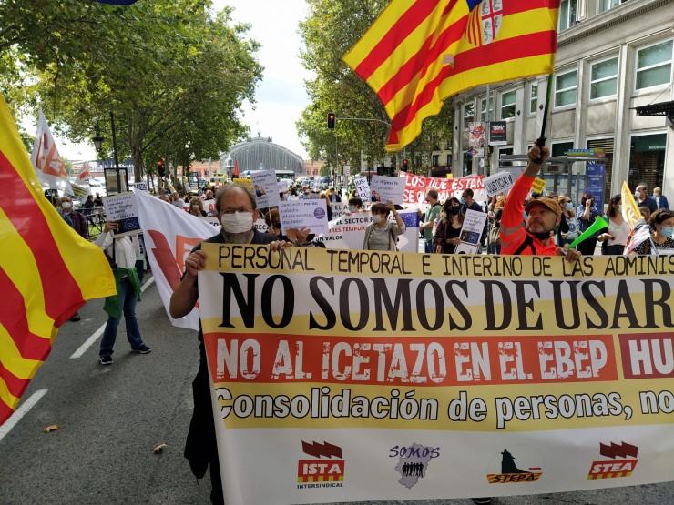 Manifestantes aragoneses este sábado en Madrid.