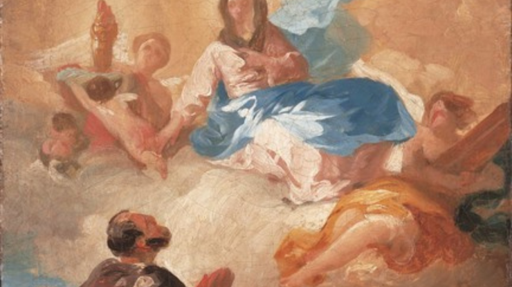 Cuadro 'Aparición de la Virgen del Pilar a Santiago y los convertidos' (Fundación Goya).