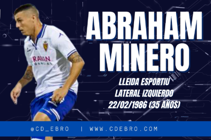 Cartel de presentación de Abraham Minero con el Ebro