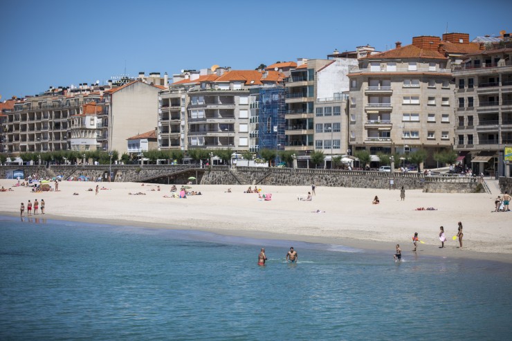 Playa en Sanxenxo, Pontevedra (EP).