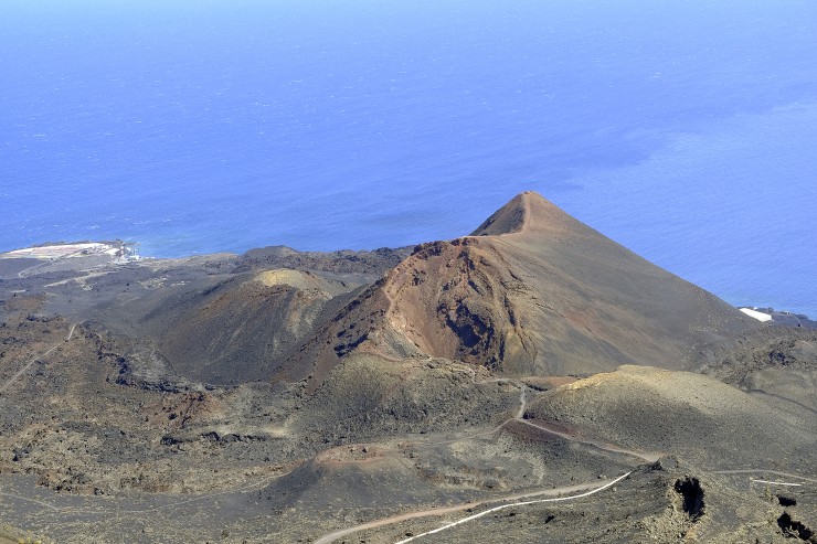 Uno de los volcanes de Cumbre Vieja, una zona al sur de la isla de La Palma (Canarias).