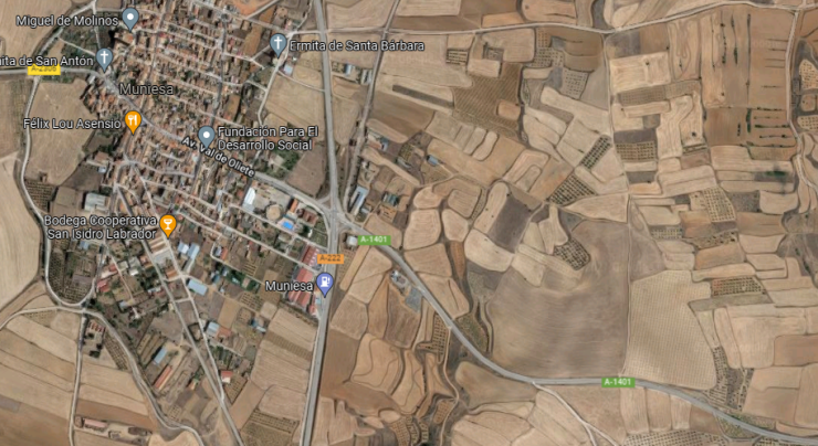 El accidente ha sucedido en las inmediaciones de Muniesa. (GoogleMaps).