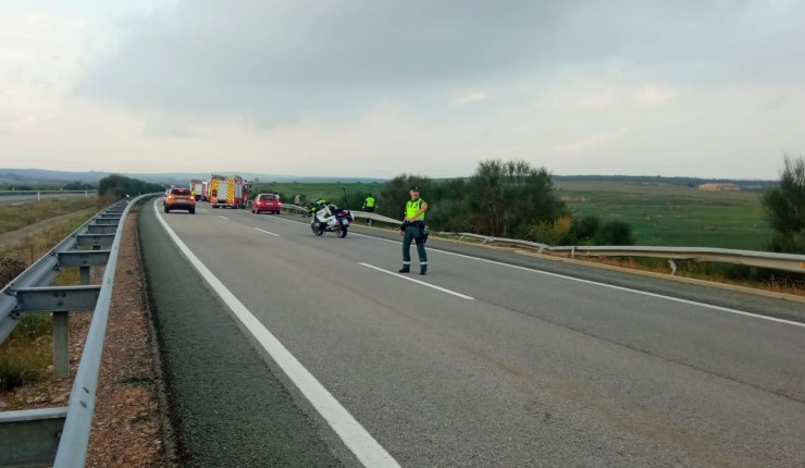 Lugar donde se ha producido el accidente. (Foto: Guardia Civil Teruel).