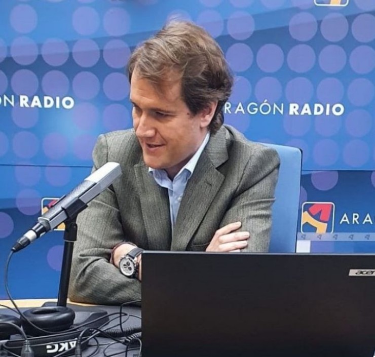 Manuel Giménez Larraz, durante la entrevista en Aragón Radio.
