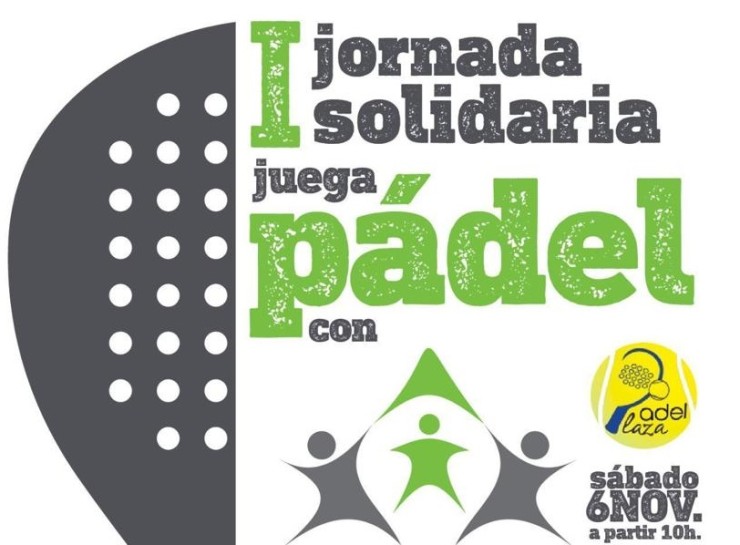 Cartel de la I Jornada Solidaria de Pádel organizada por Aspace.