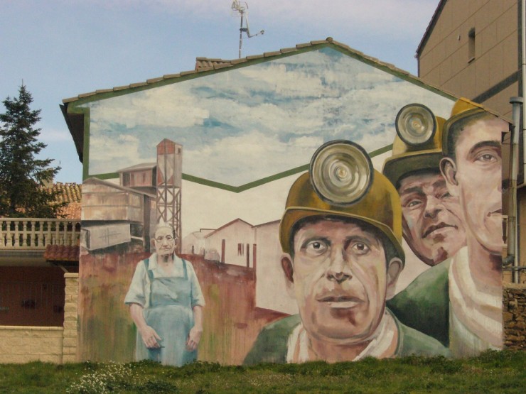 Mural de Escucha que ilustra el reportaje "El tajo fuera de escena".