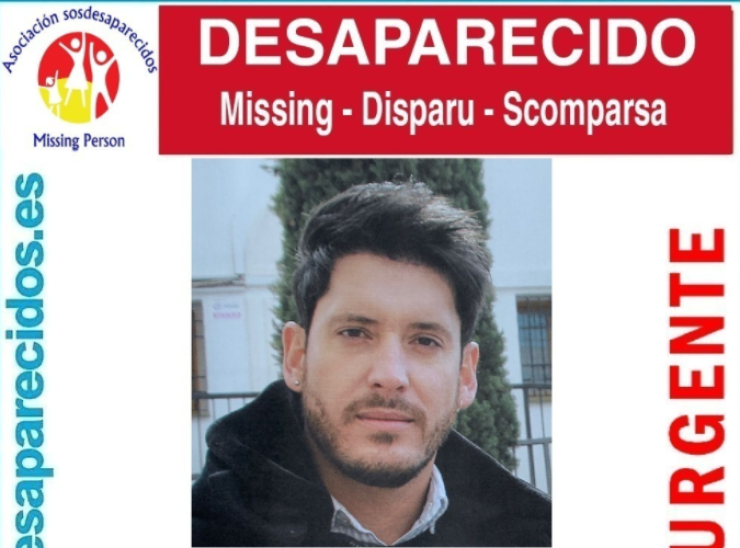 Imagen del joven desaparecido en Formigal (Huesca). Imagen: SOS Desaparecidos.