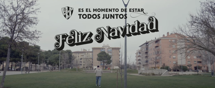 La SD Huesca felicita a sus aficionados la navidad.
