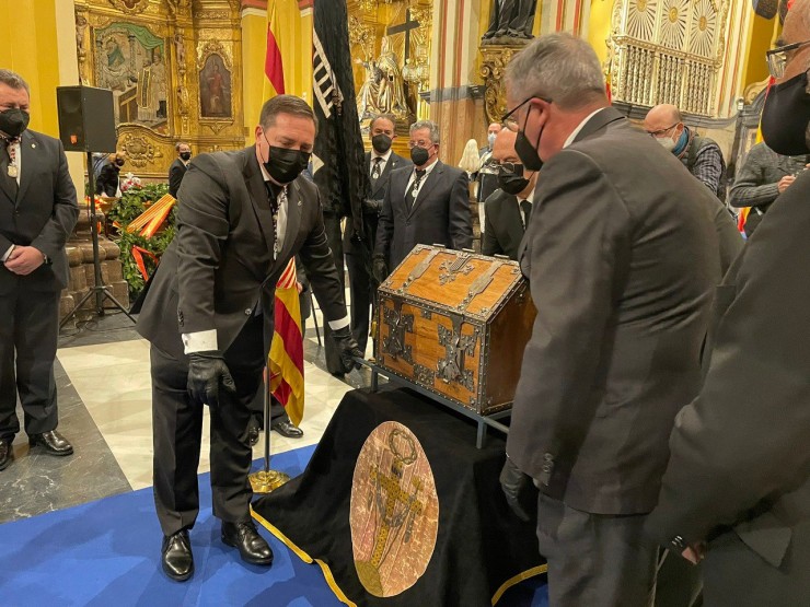 Imagen de la llegada de los restos de Juan de Lanuza a San Cayetano. / Foto: Delegación del Gobierno en Aragón
