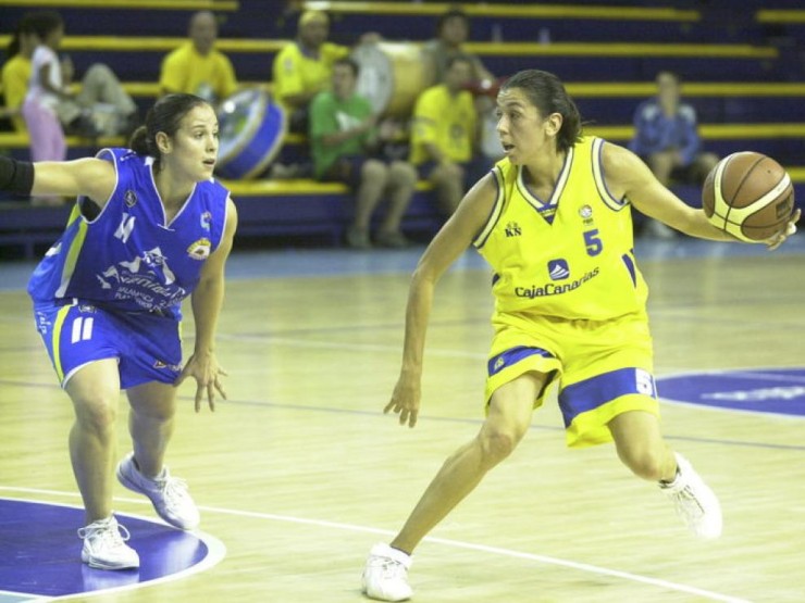Pilar Valero, en un partido disputado a lo largo de su extensa carrera.