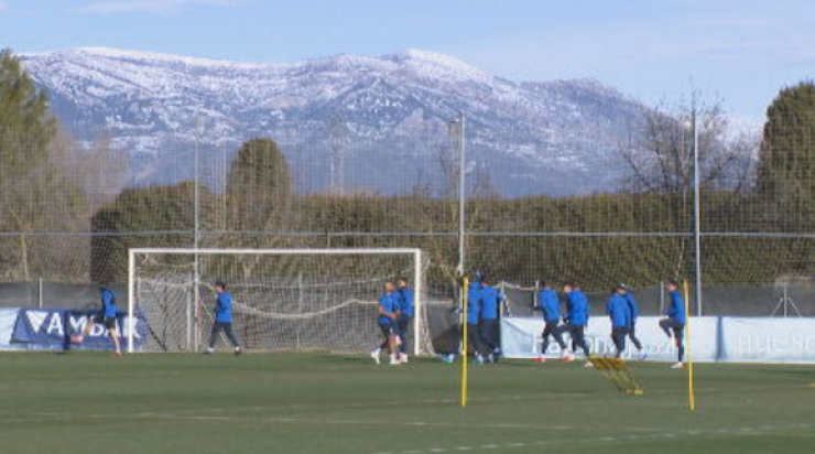 Sesión del lunes de la SD Huesca. Foto: Aragón Deporte.