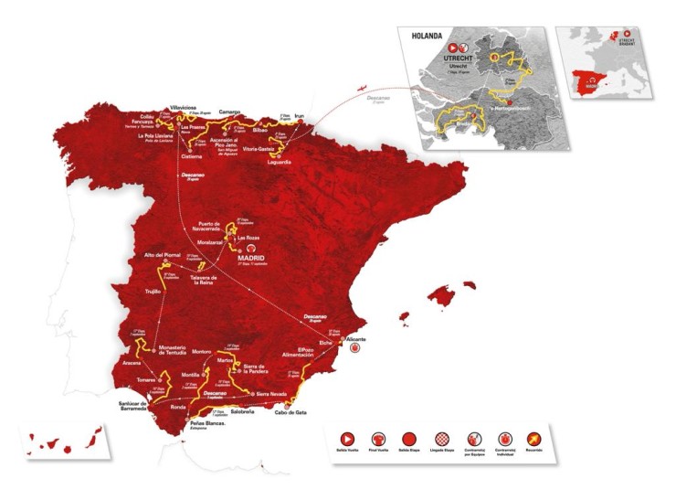 Imagen del recorrido de La Vuelta 2022.
