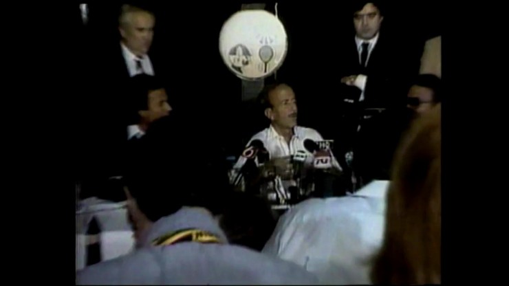 Julio Iglesias Puga, en su intervención ante la prensa tras el secuestro.